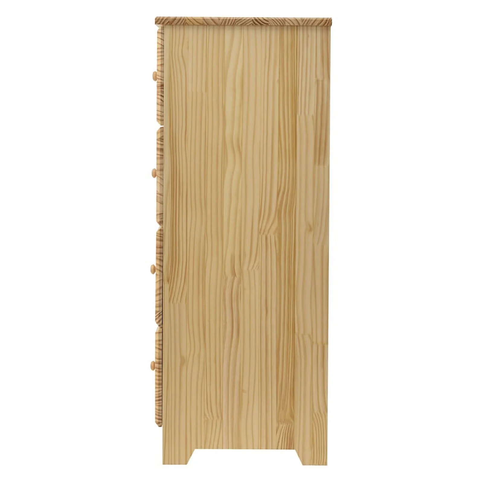 Home Square 2-Piece Set with 4-Drawer Chest Dresser and Pine Twin Bed in Natural