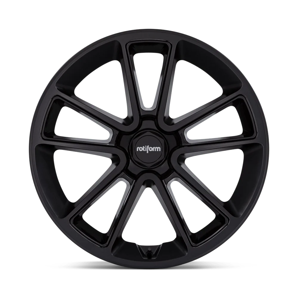 Rotiform 1PC Cast Aluminum Rim R194 21X9 5X112 MT-BLK-BLK-CAP 27MM, R194219044+27