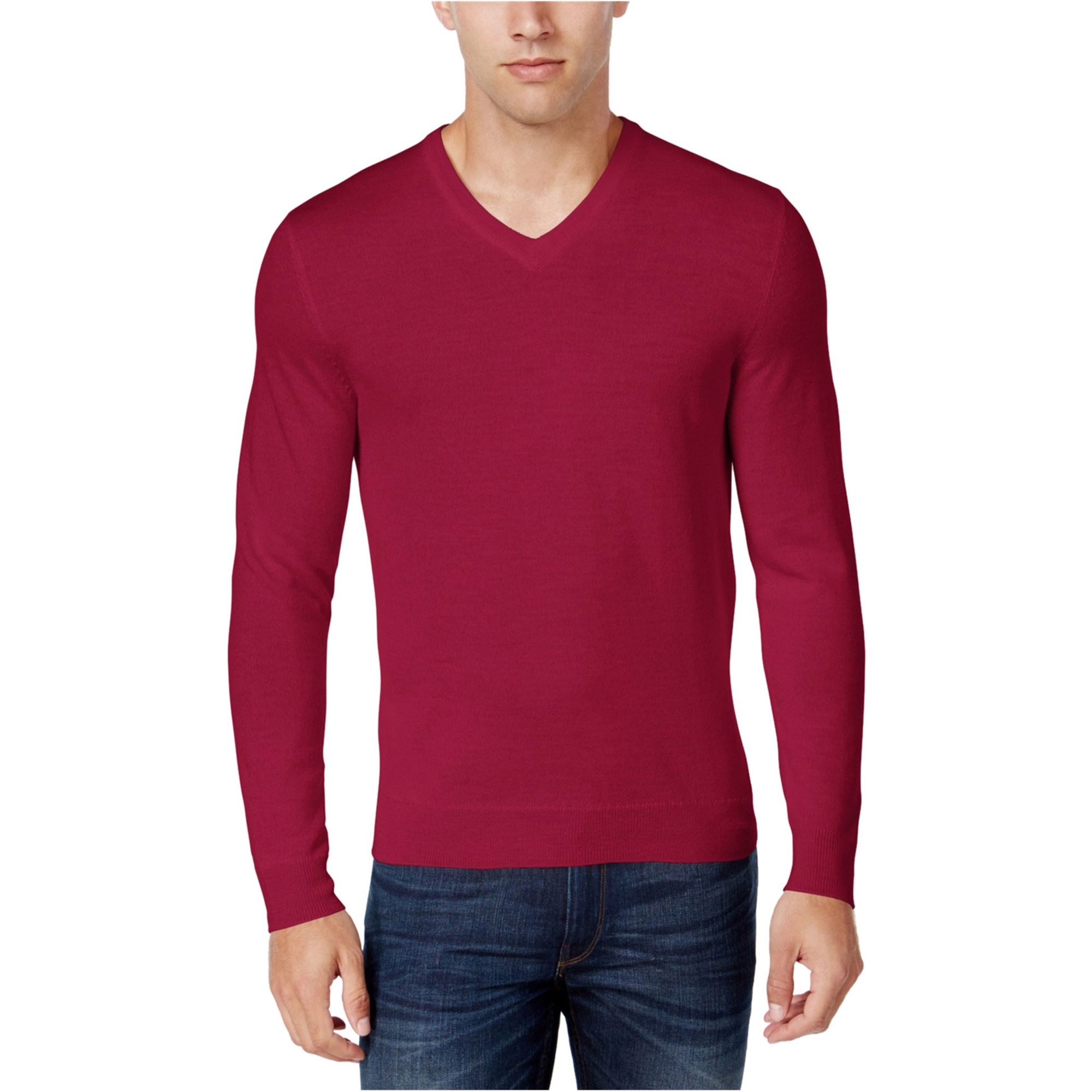 Club Room Mens Merino Blend Pullover Sweater, Red, XXX-Large