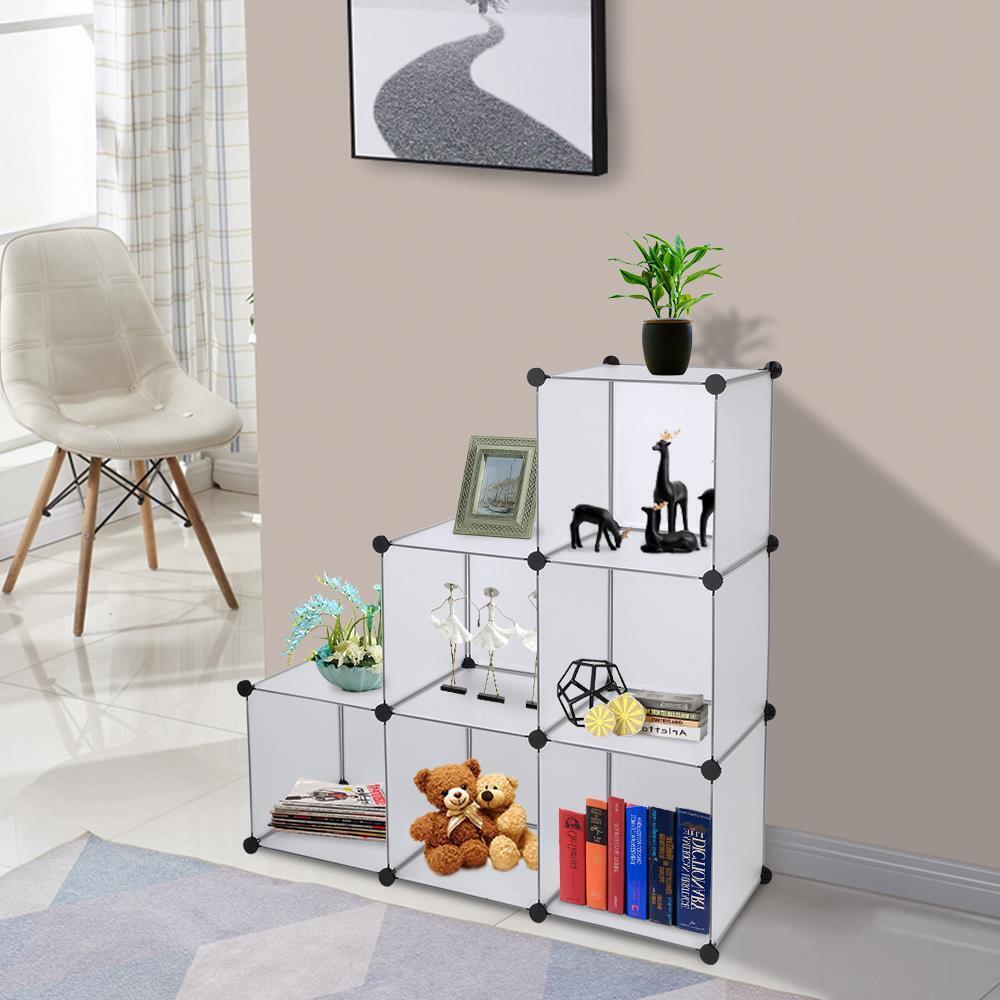 Home Cube Storage Organizer 6-Cube Shelves Unit Modular Closet Cabinet White