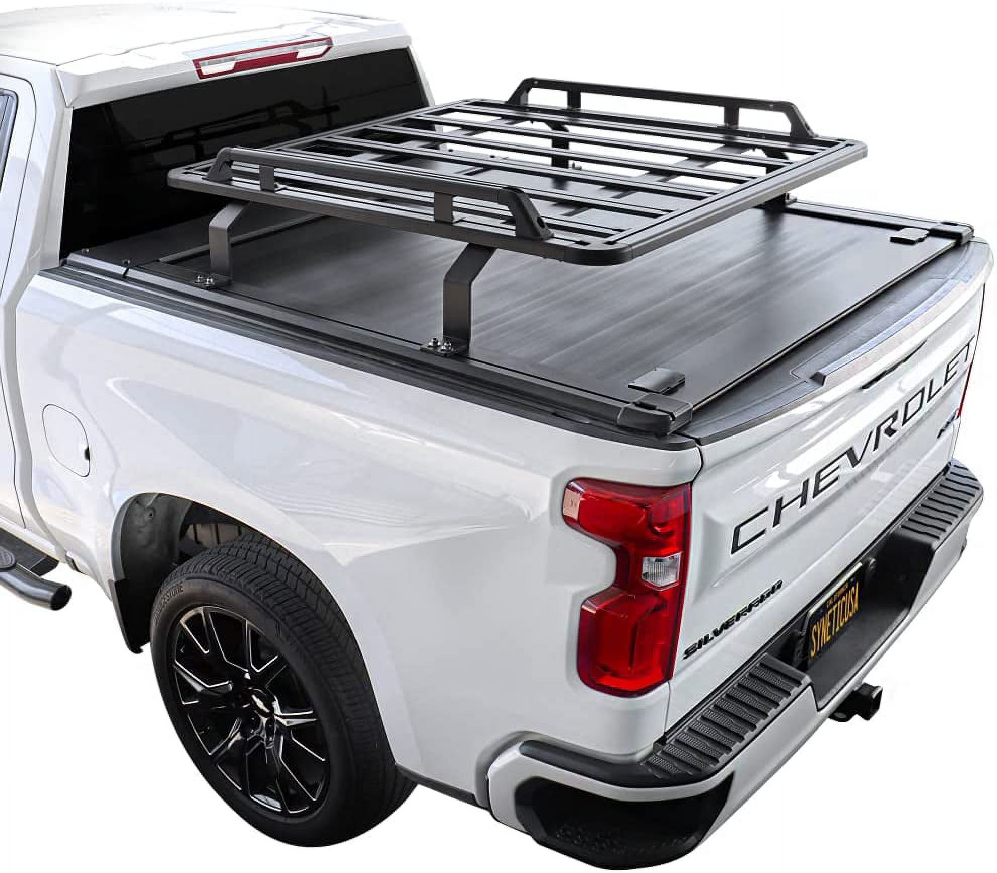 Syneticusa Retractable Hard Tonneau Cover Fits 2014-2022 Chevy Silverado/GMC Sierra 1500 5'8