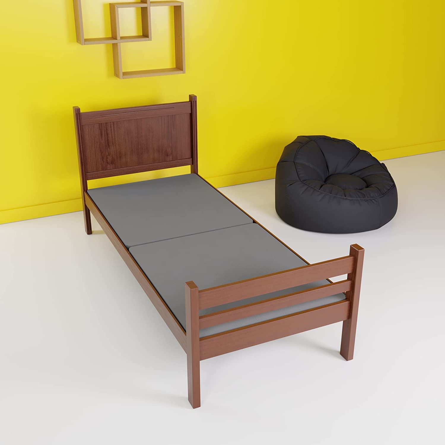 WAGEE Split Fully Assembled Bunkie Board for Mattress/Bed Support, Twin(Set of 2), Grey