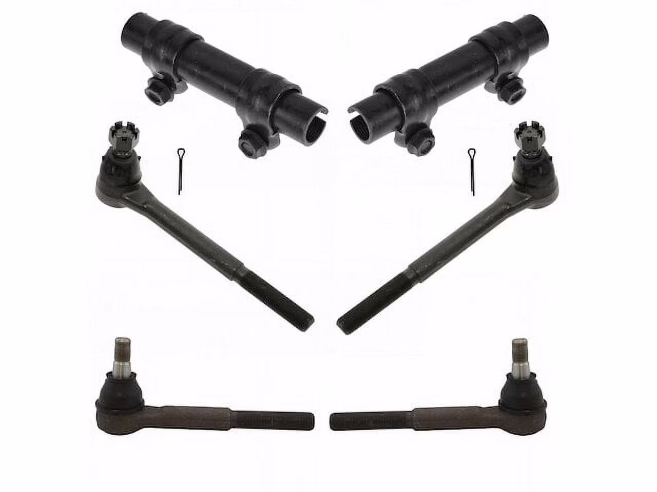 Front Tie Rod End and Adjusting Sleeve Kit 6 Piece - Compatible with 1973 - 1974 Chevy C10 Pickup