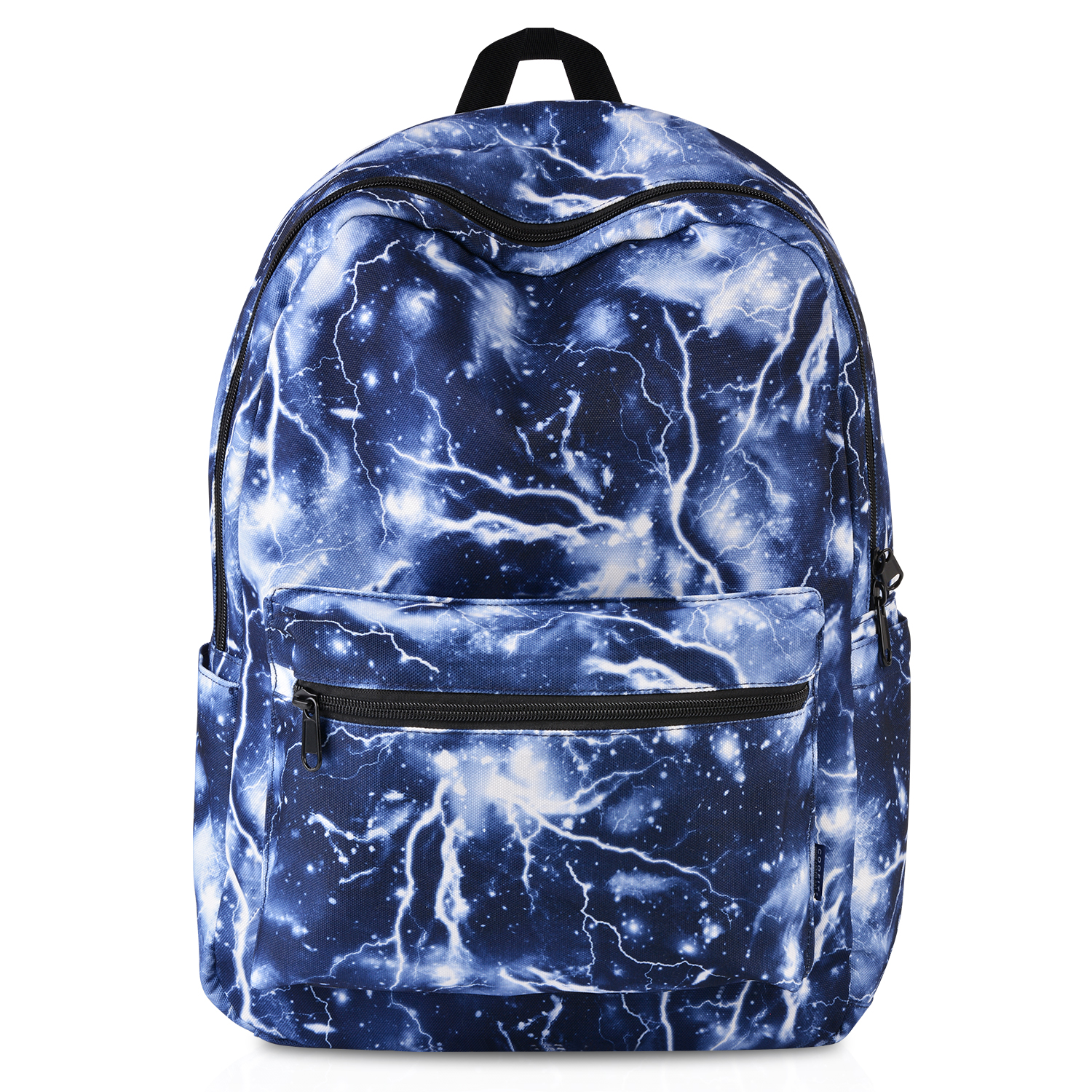 Lightning Print Canvas School Travel Laptop Backpack Rucksack Daypack Bags (Blue)