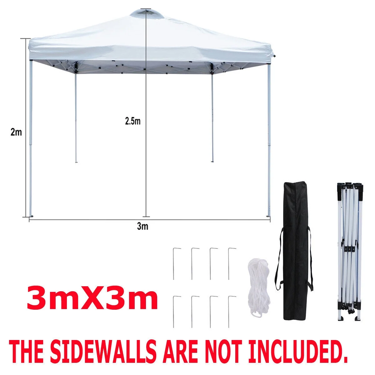 Dayplus 10x10' Commercial Pop UP Canopy Tent Adjustable Height Waterproof Folding Gazebo