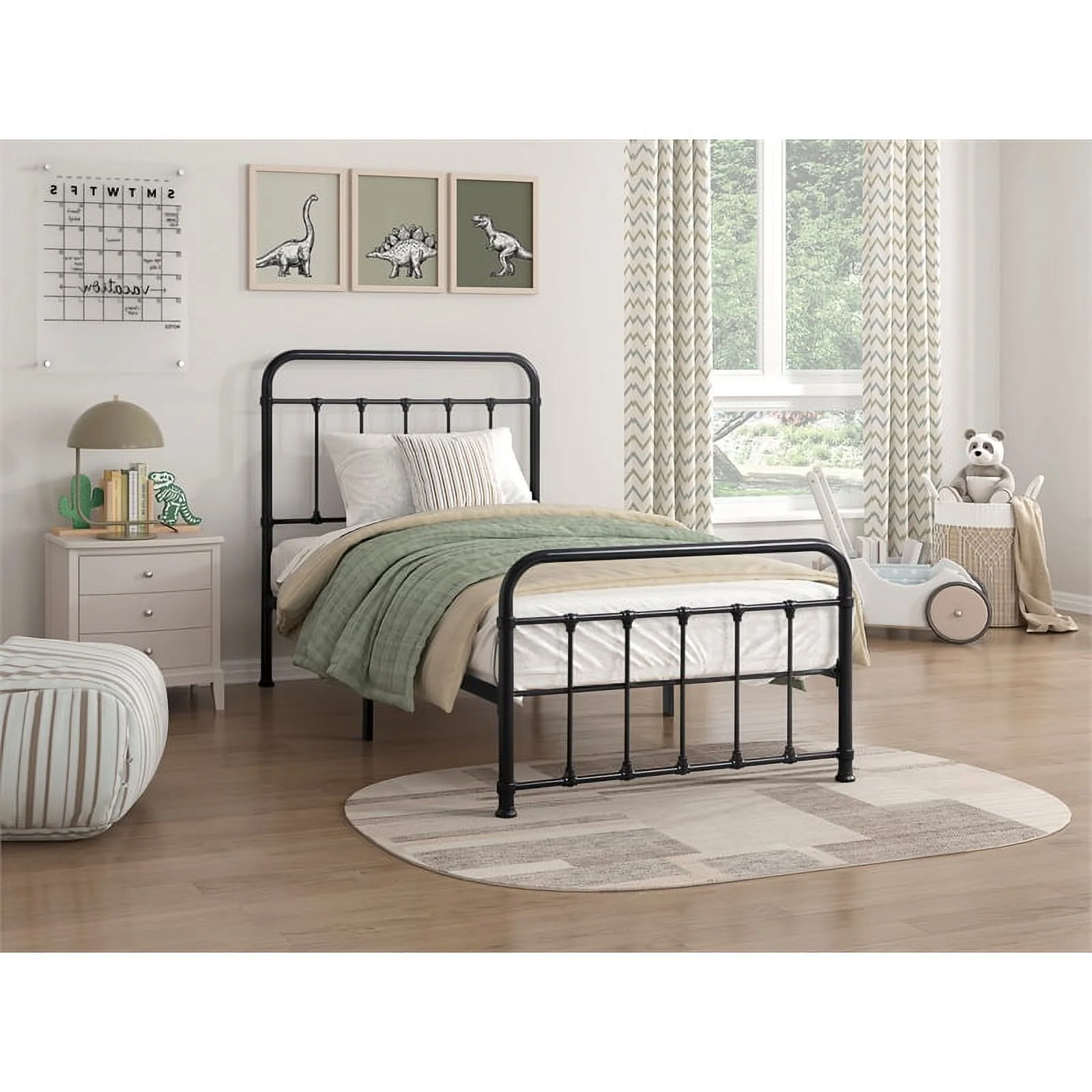 Lexicon Fawn Twin Metal Platform Bed in Black