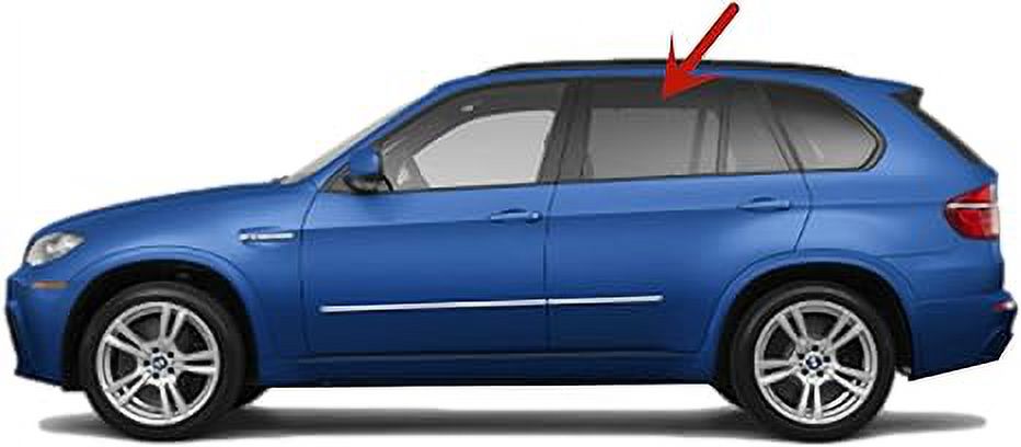 Driver Left Side Rear Door Window Door Glass Compatible with BMW X5 2007-2013 Models