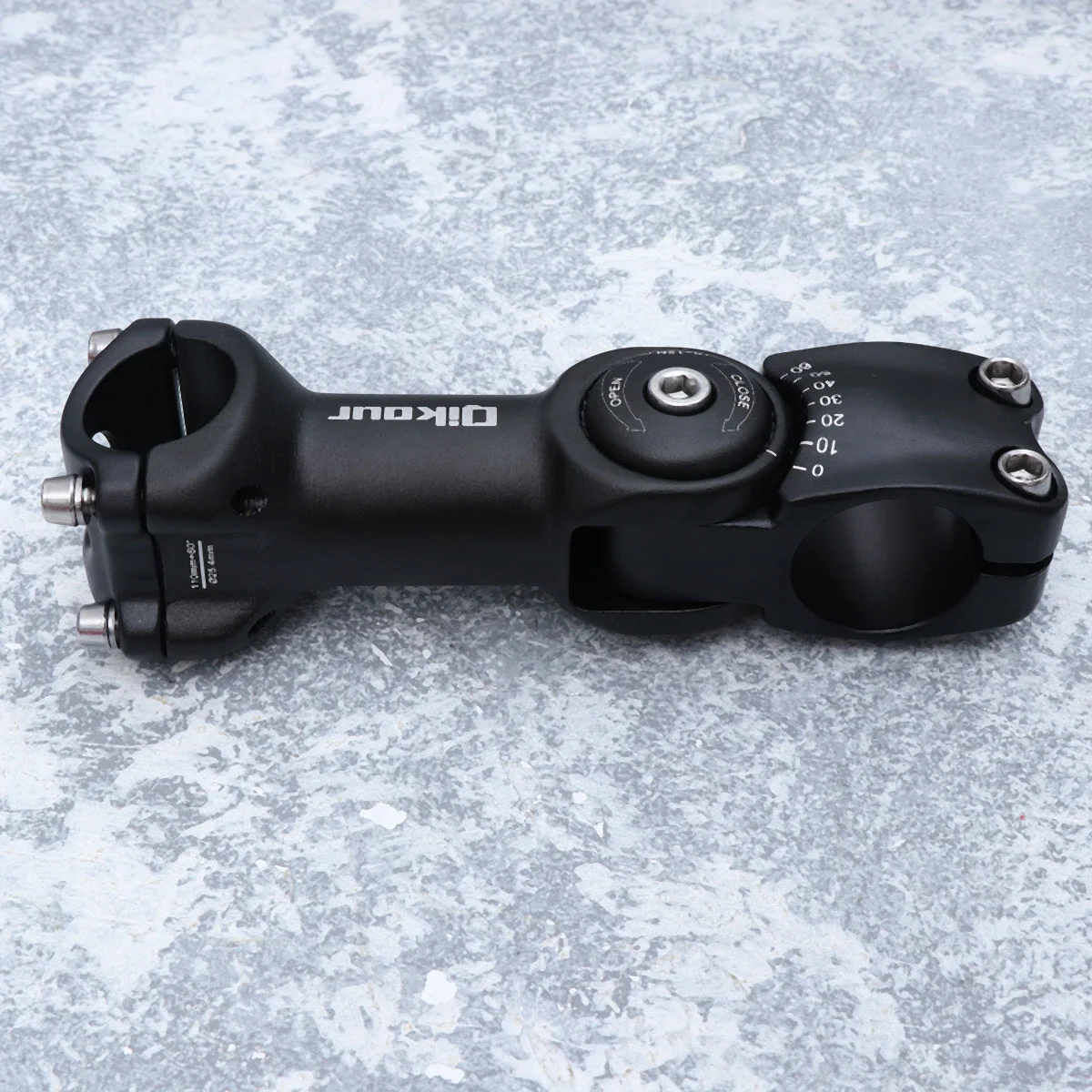 Aluminum Alloy Adjustable Angle Bike Handlebar Stem Handlebar Extension Riser Bike Cycling Parts 25.4 x 110 (Black)