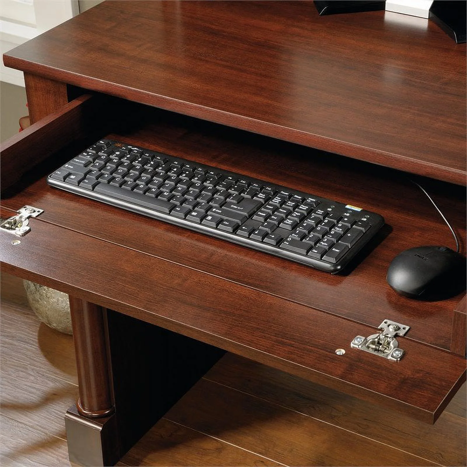 Bowery Hill Computer Desk with Hutch in Cherry