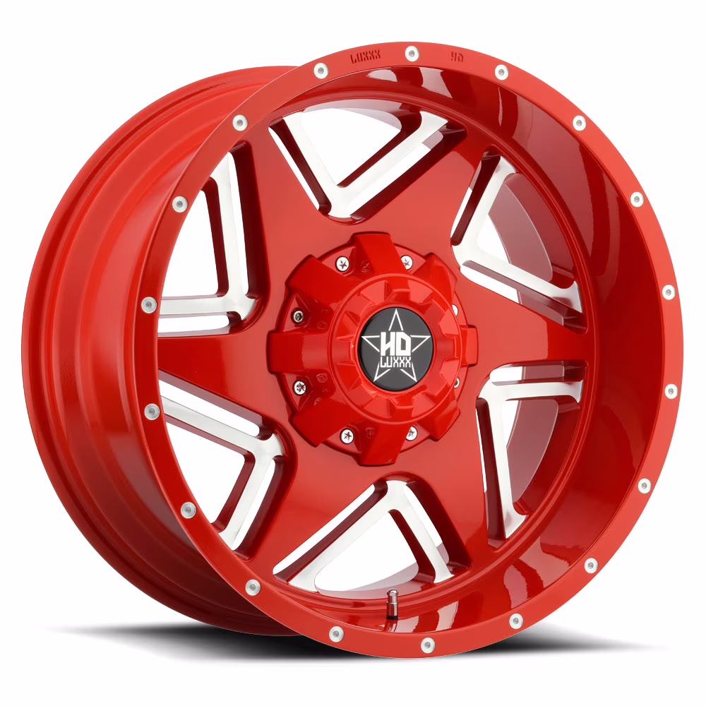 LUXXX HD Alloy Rims LHD2 20X12 6135/139.7 -44 106.1 Red Milled