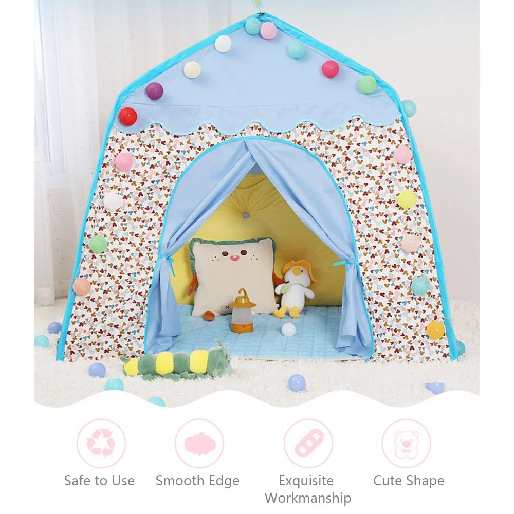 Play Tent Princess Castle Play Tent Oxford Fabric Large Fairy Playhouse with Carry Bag for Boys & Girls Indoor Outdoor