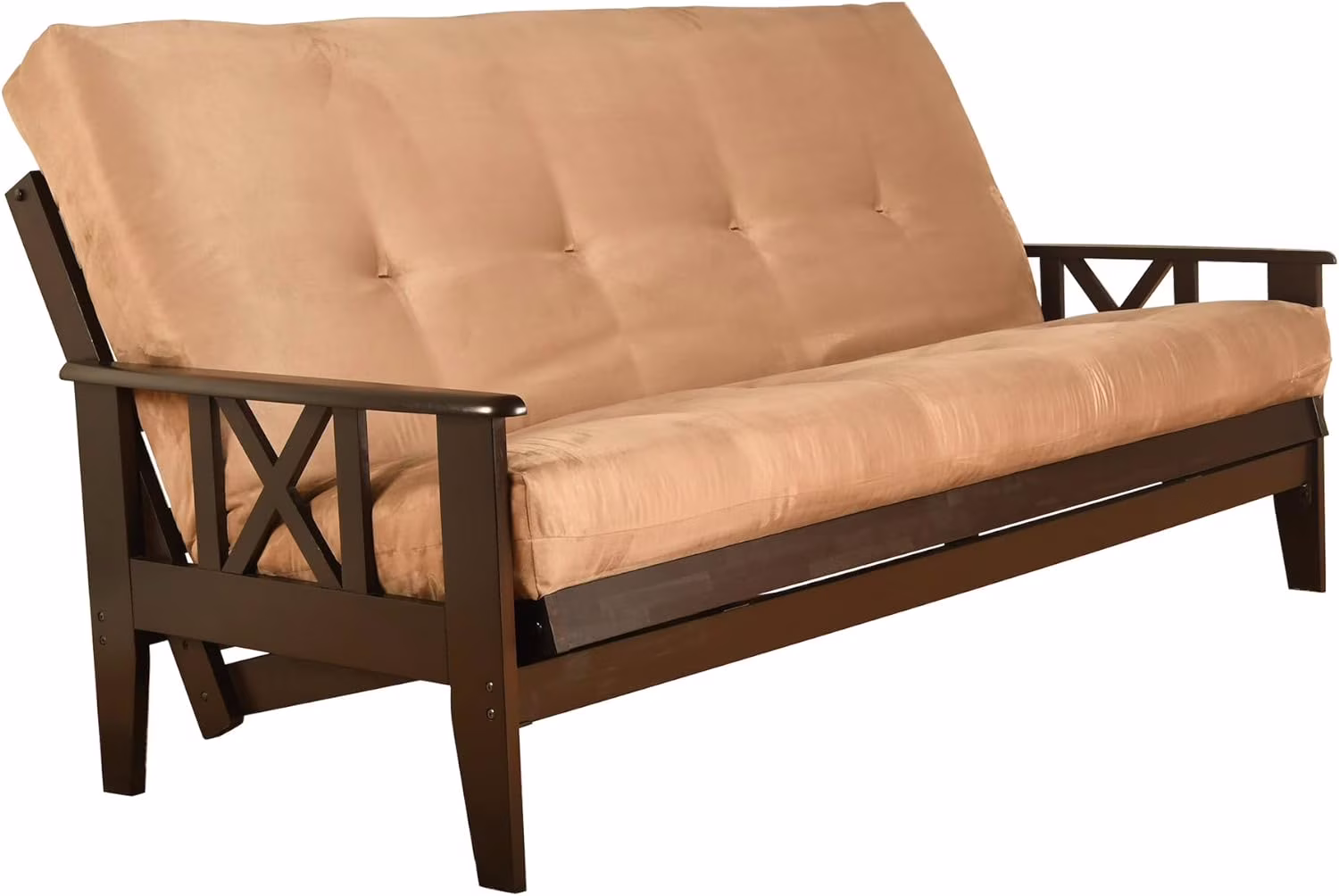 Futon Mattress INNERSPRING Full Size Sleeper Bed Replacement Suede Fabric (Peat)