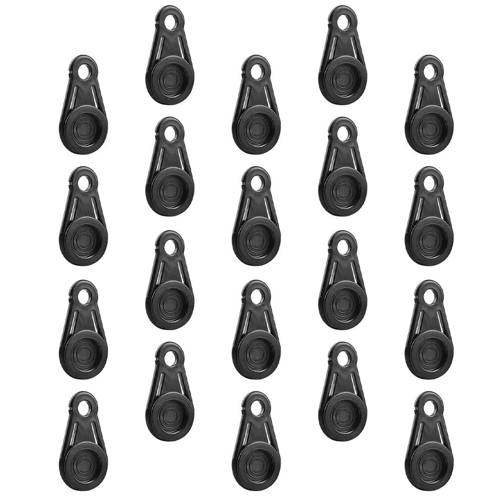 OUNONA 16Pcs Tarp Clips Plastic Tarp Grabbers Movable Tent Snaps Camping Tent Clamps