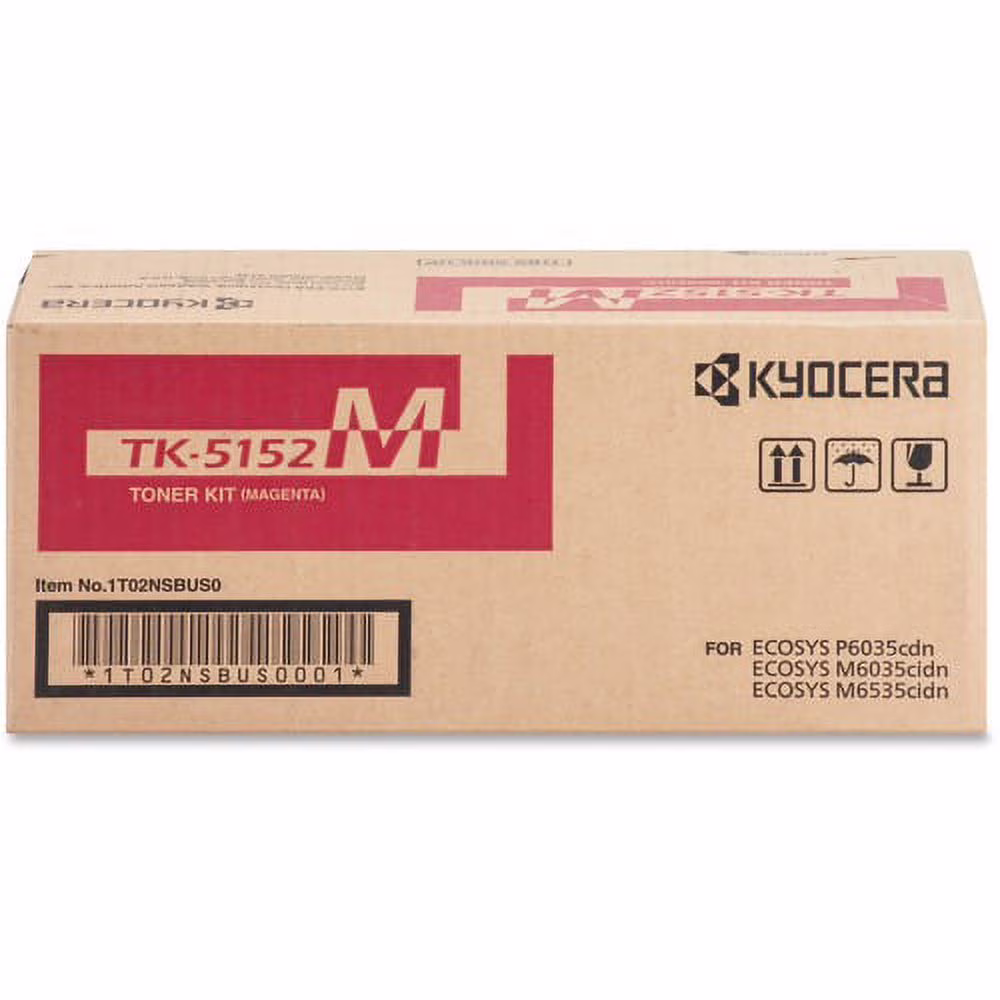 Kyocera TK-5152M Original Toner Cartridge - Laser - 10000 Pages - Magenta - 1 Each | Bundle of 2 Each
