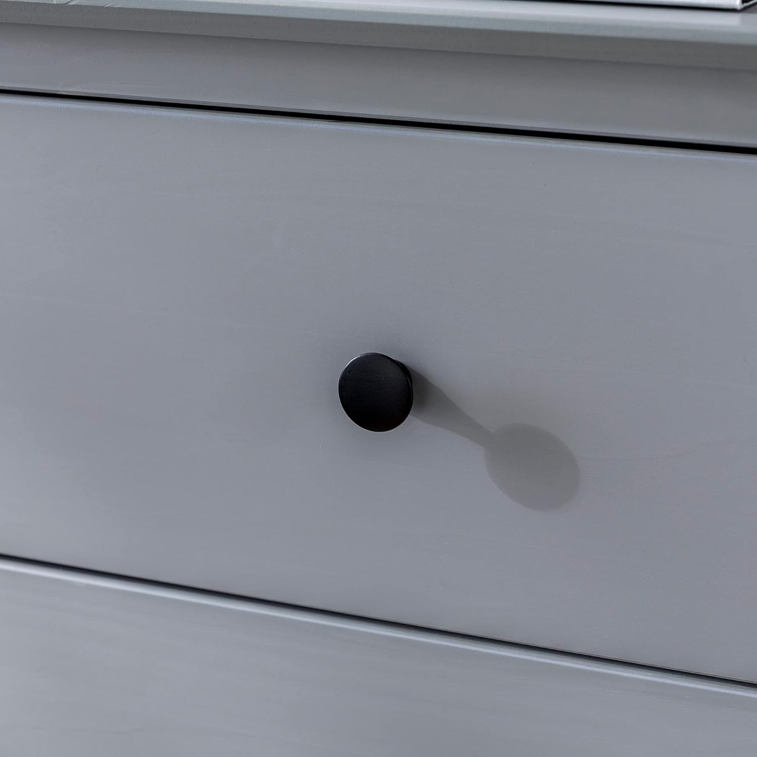 xrboomlife Myron Modern 4-Drawer Solid Wood Dresser  40 Inch  Grey