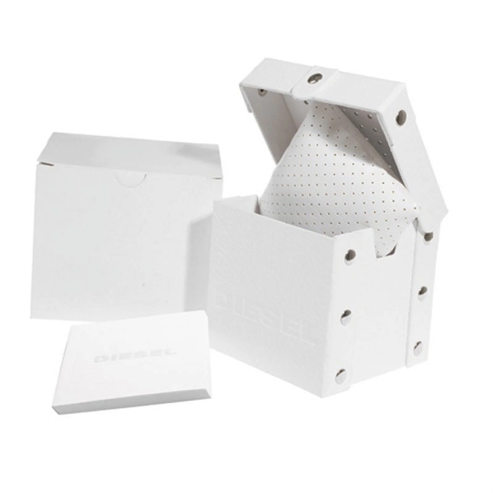 Diesel Mega Chief Black Dial Black Leather Men's Watch DZ4344