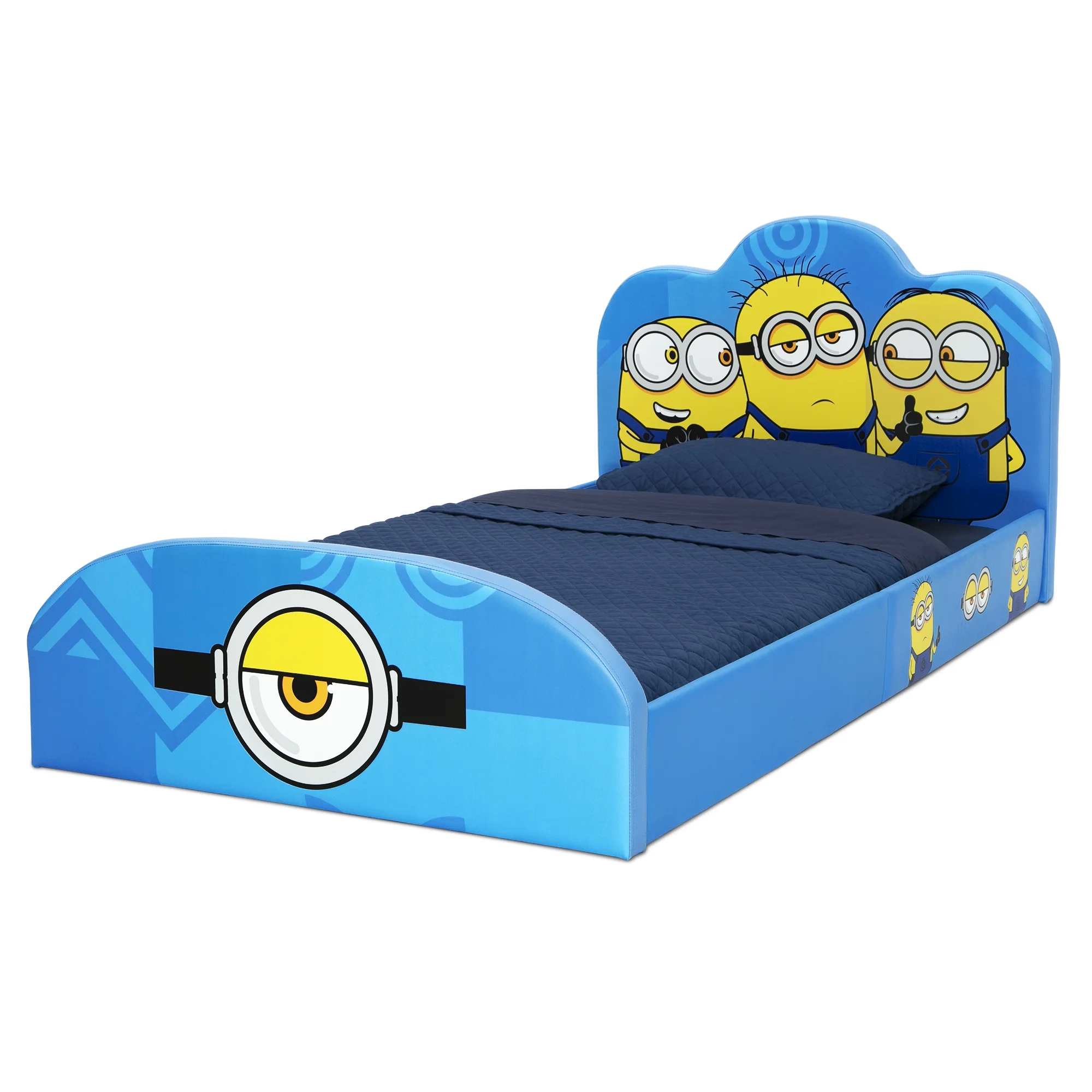 Minions Upholstered Twin Bed by Delta Children, Blue