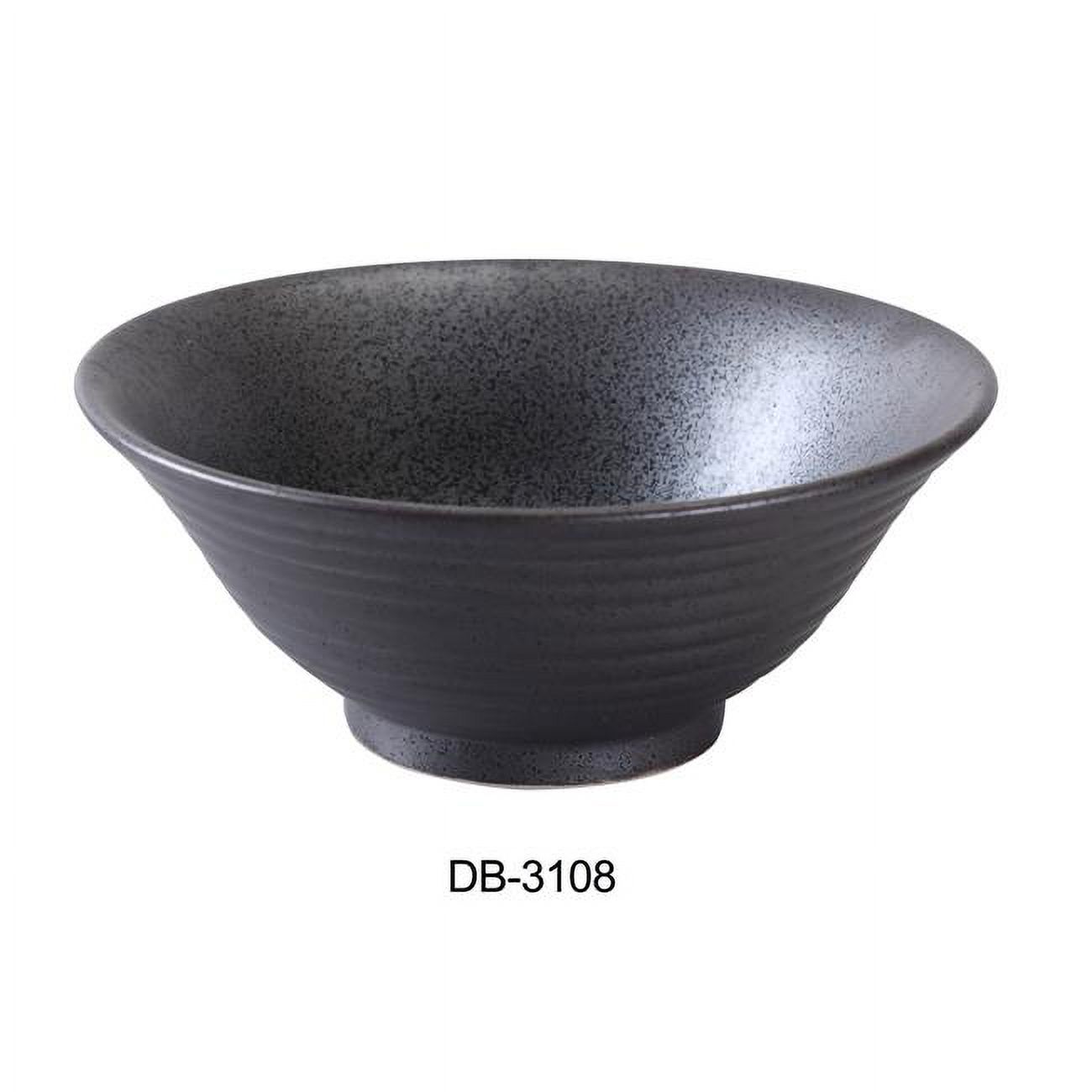 Yanco  8.5 in. Diamond Black Collection Ramen Bowl, Matte Glaze - 45 oz - 3.5 in. - Pack of 12
