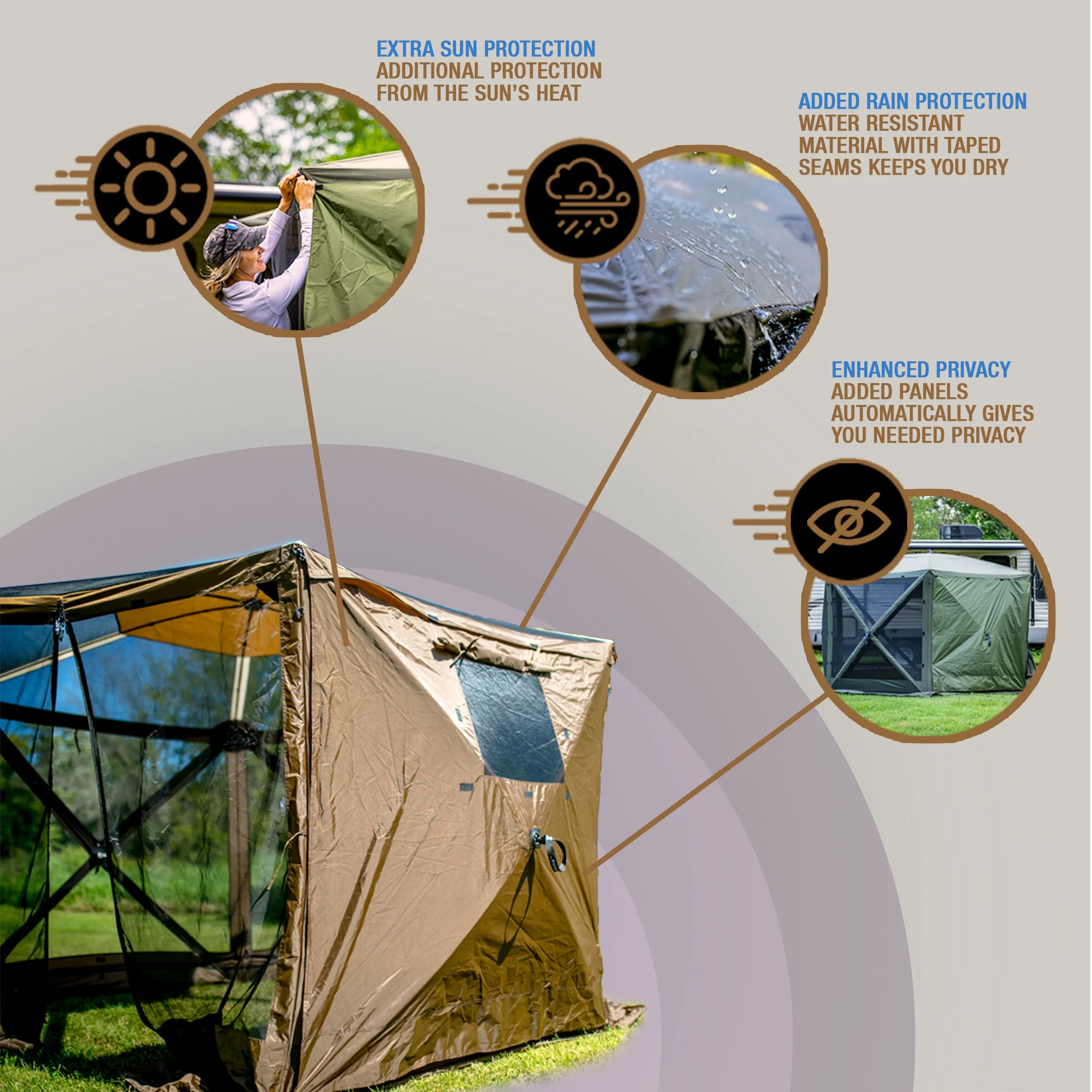 CLAM Quick Set Traveler, Gray + CLAM Quick Set Screen, Gray (1 pack)