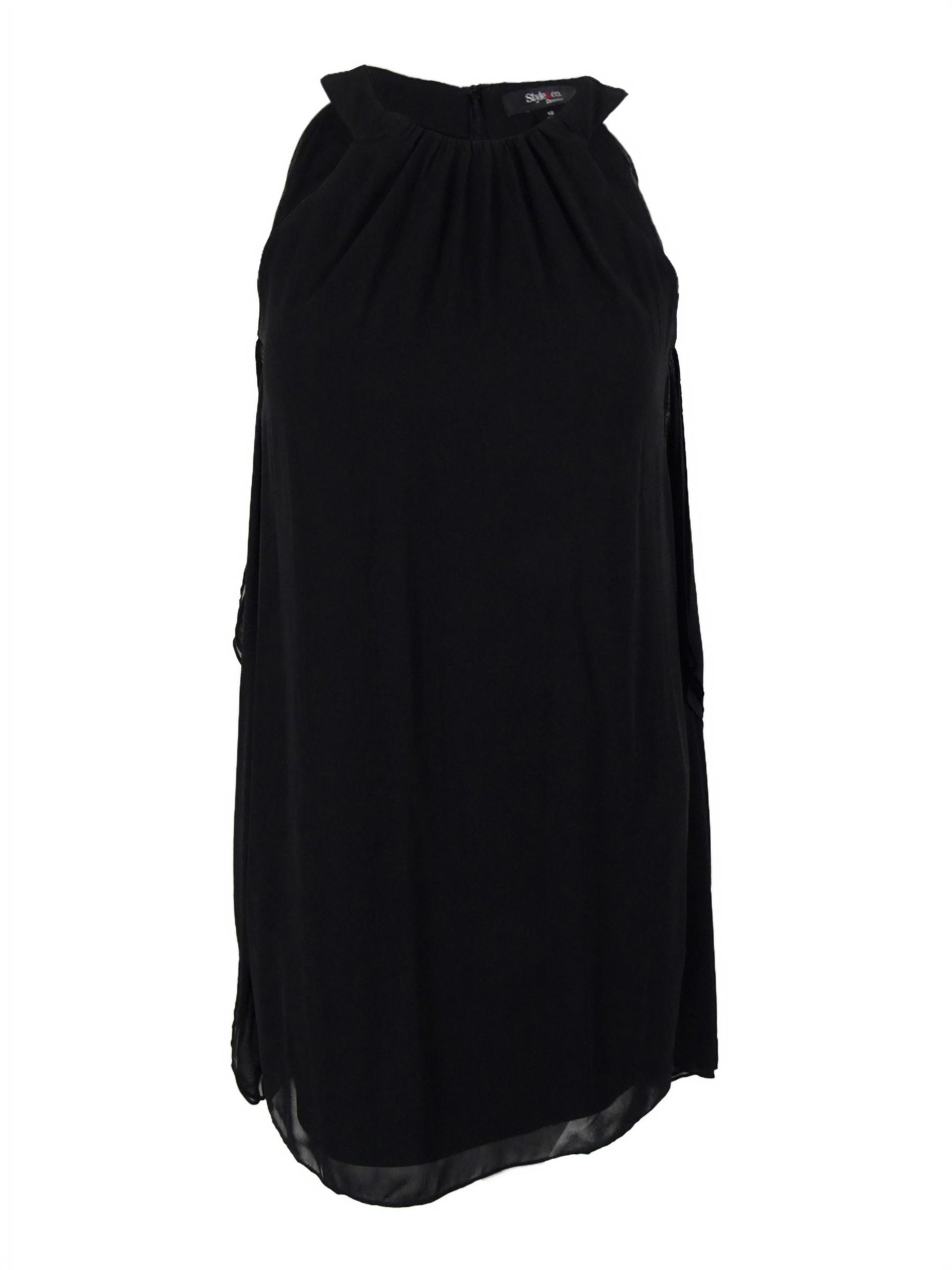 Style & Co. Women's Sleeveless Shift Dress (12, Black Diamond)