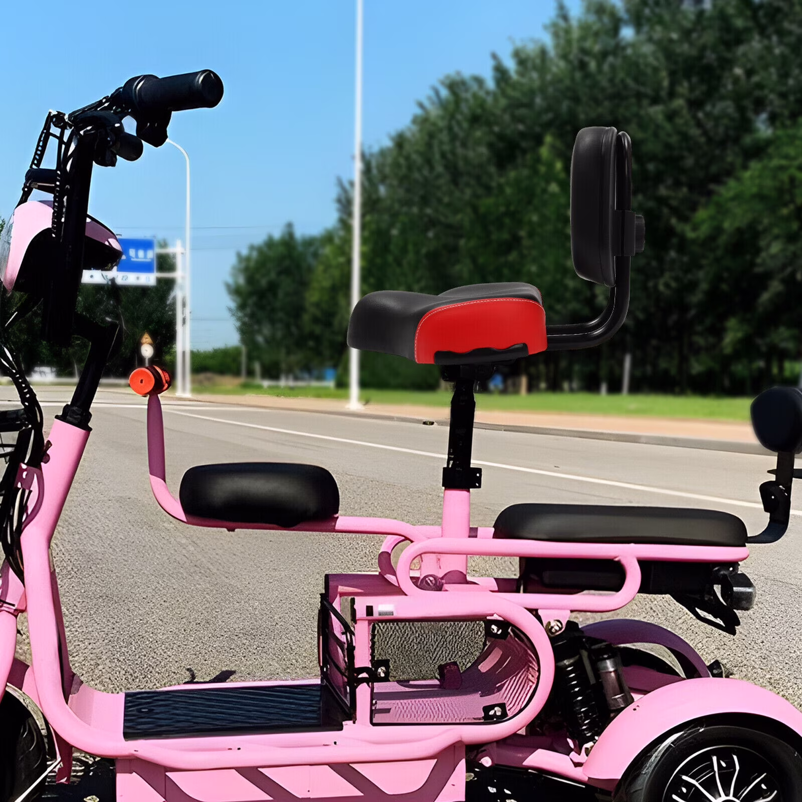 ZhdnBhnos Bike Seats for Comfort Wide Adult Tricycle Women Backrest  Bicycle Saddle Seat Pad with Back Rest Support