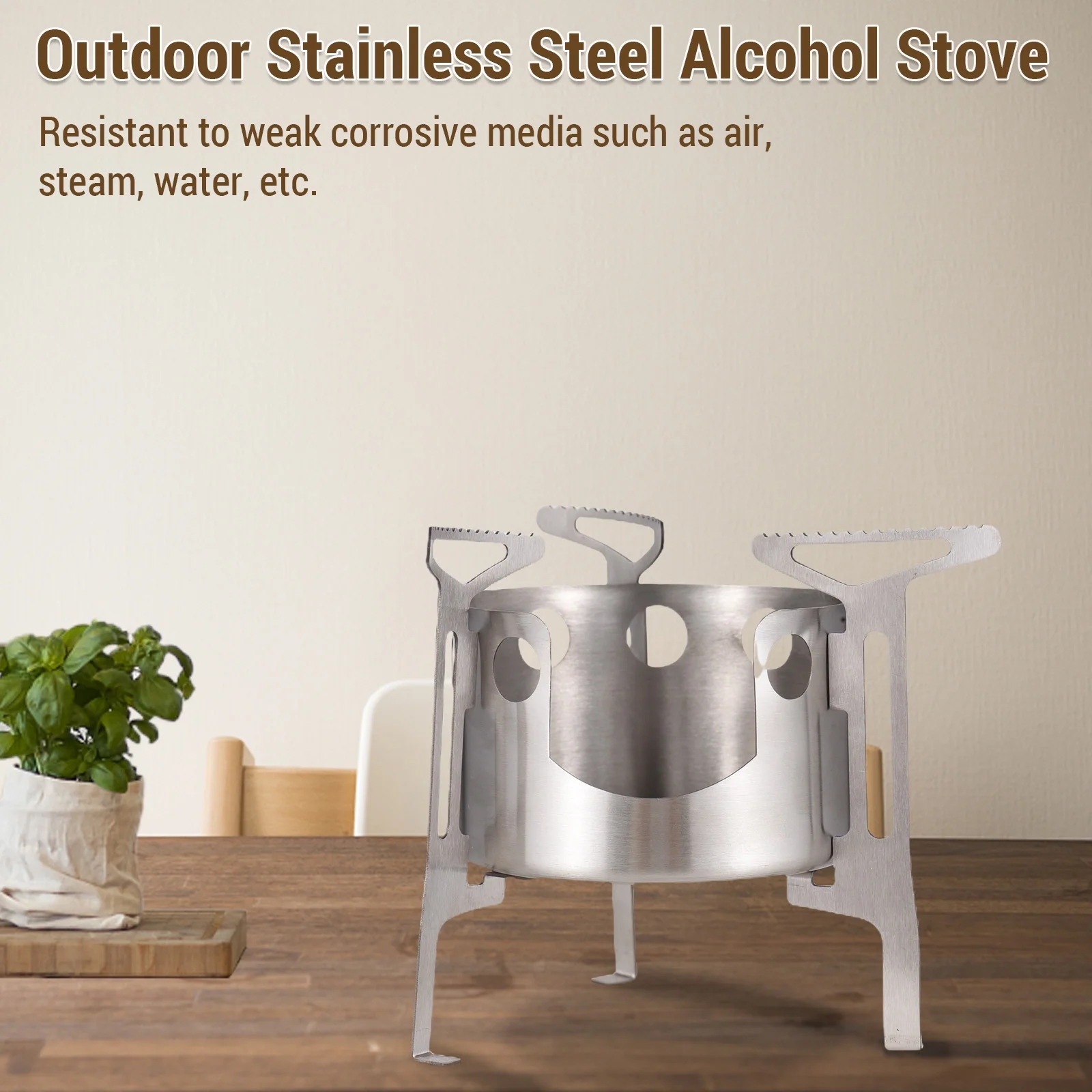 Aibecy Outdoor Stove, Portable Mini Alcohol Stove for Camping, Wood Stove, 2 in 1