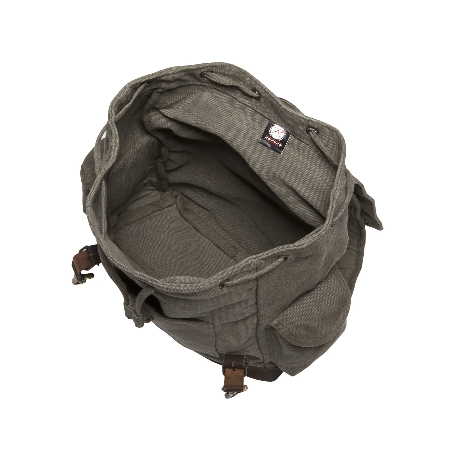 Playstation 4 Controller Canvas Rucksack Backpack with Leather Straps Olive & Bk