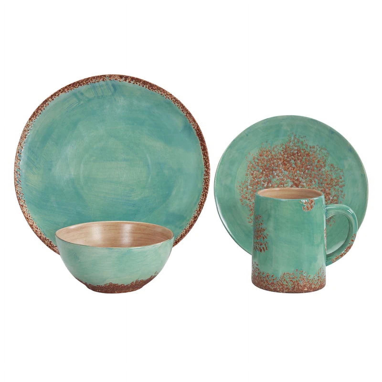 Hiend Accents Unisex Patina Ceramic Dish Set Turquoise One Size