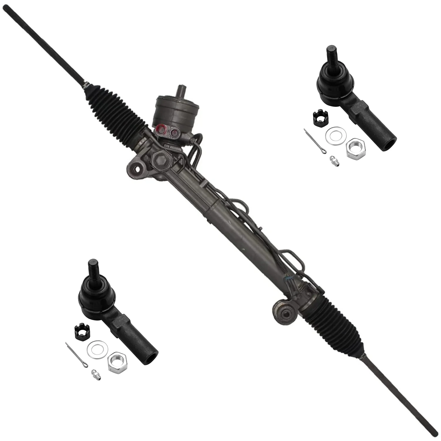 Detroit Axle Complete Power Steering Rack & Pinion Assembly + Outer Tie Rod Ends- with MagnaSteer for 2000-2005 Bonneville - [99-05 Park Avenue] - 99 Riviera - [99-03 Aurora] 00 LeSabre