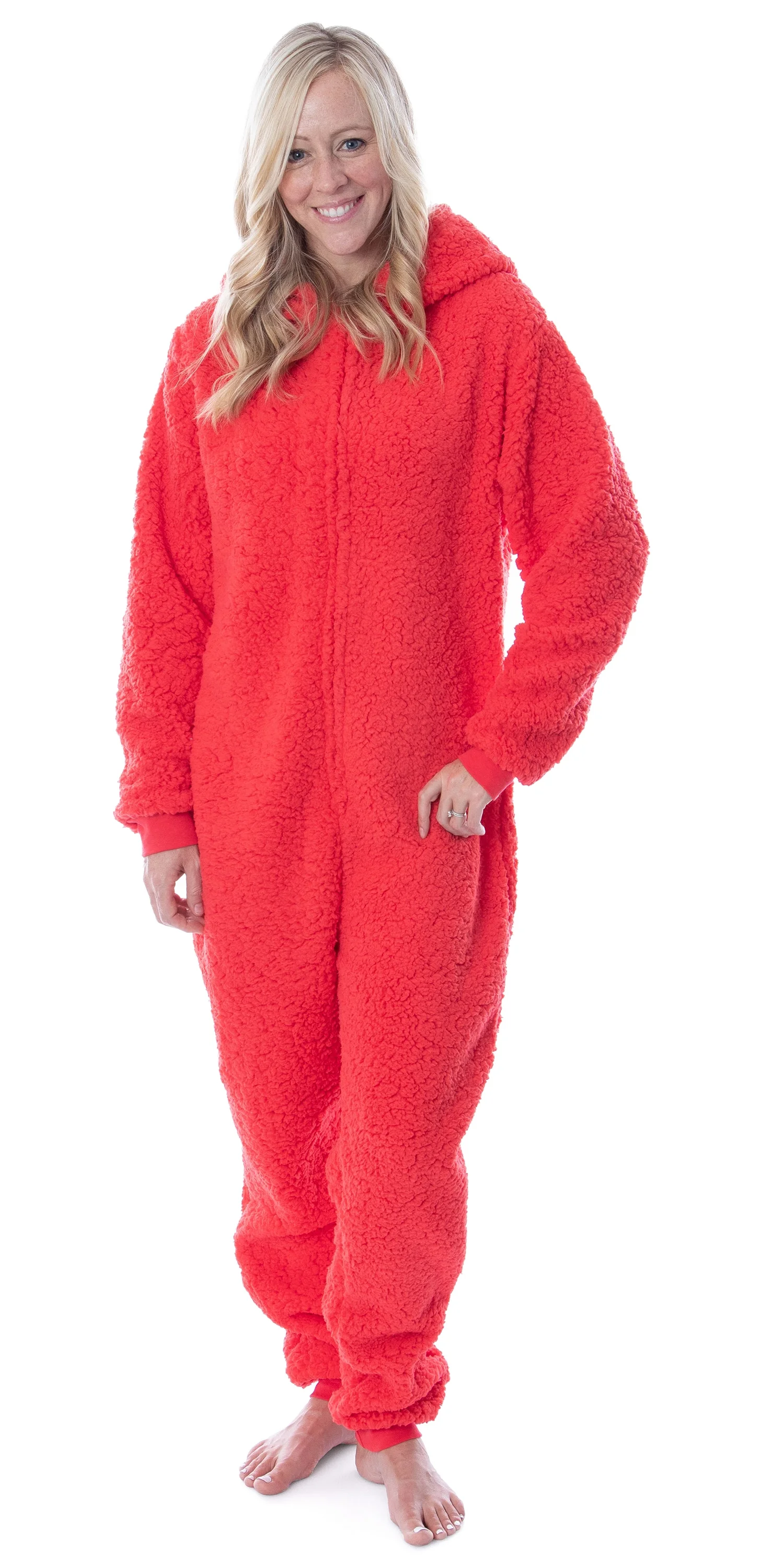Sesame Street Family Sherpa Union Suit Costume Pajama For Adults Men Women Toddlers Boys Girls