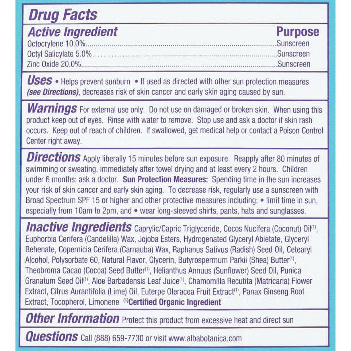 Alba Botanica Fast Fix Sun Stick SPF30 0.5 oz