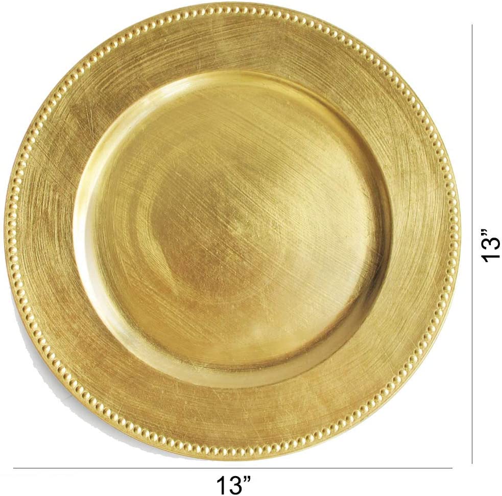 U-SHARE  Round Charger Plates Dinner Chargers - 13-inch Wedding Charger Plates