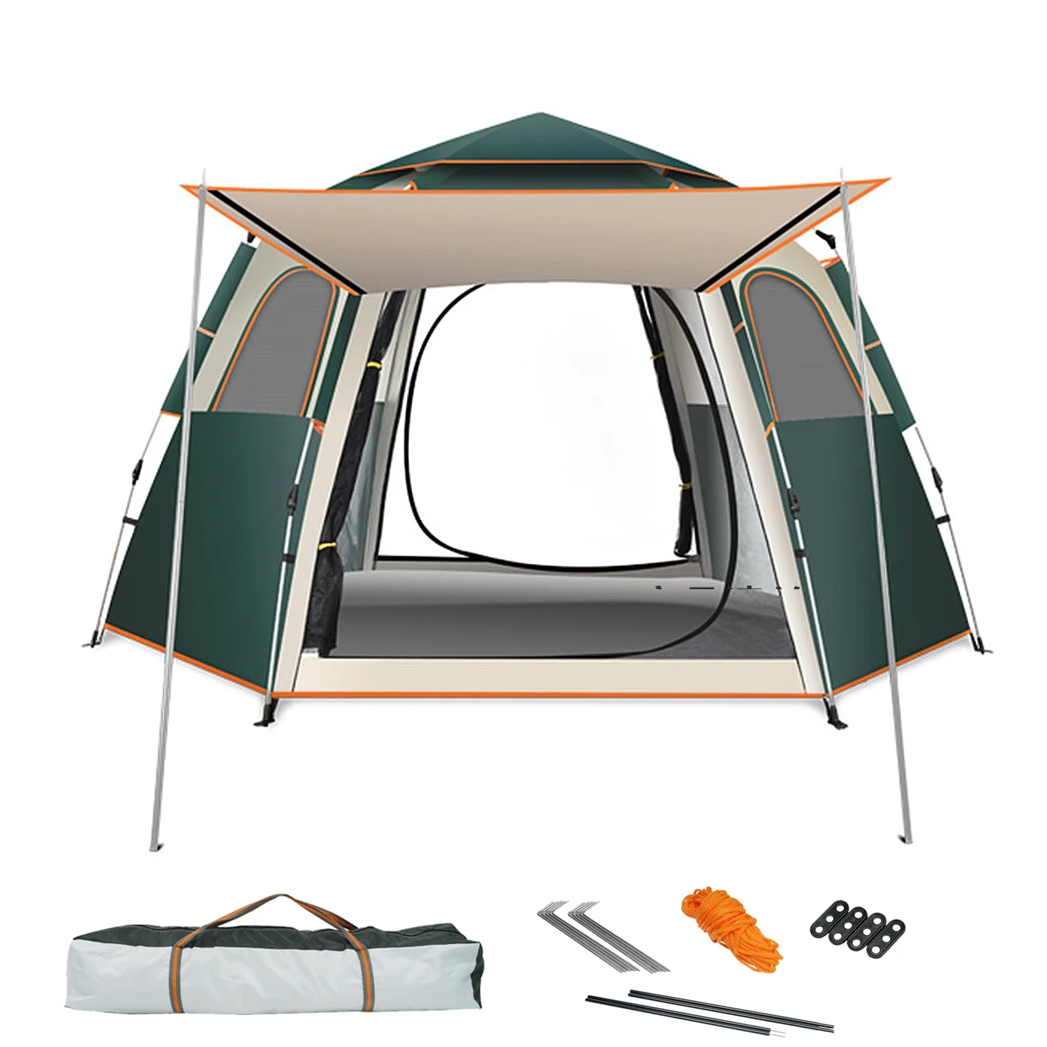6-Person Camping Tent, Instant Pop Up Tents, Easy Set Up Family Camping Tents & Shelter, Lightweight Waterproof All-Season Tent for Family Travel Hiking Camping Mountaineering Outdoor