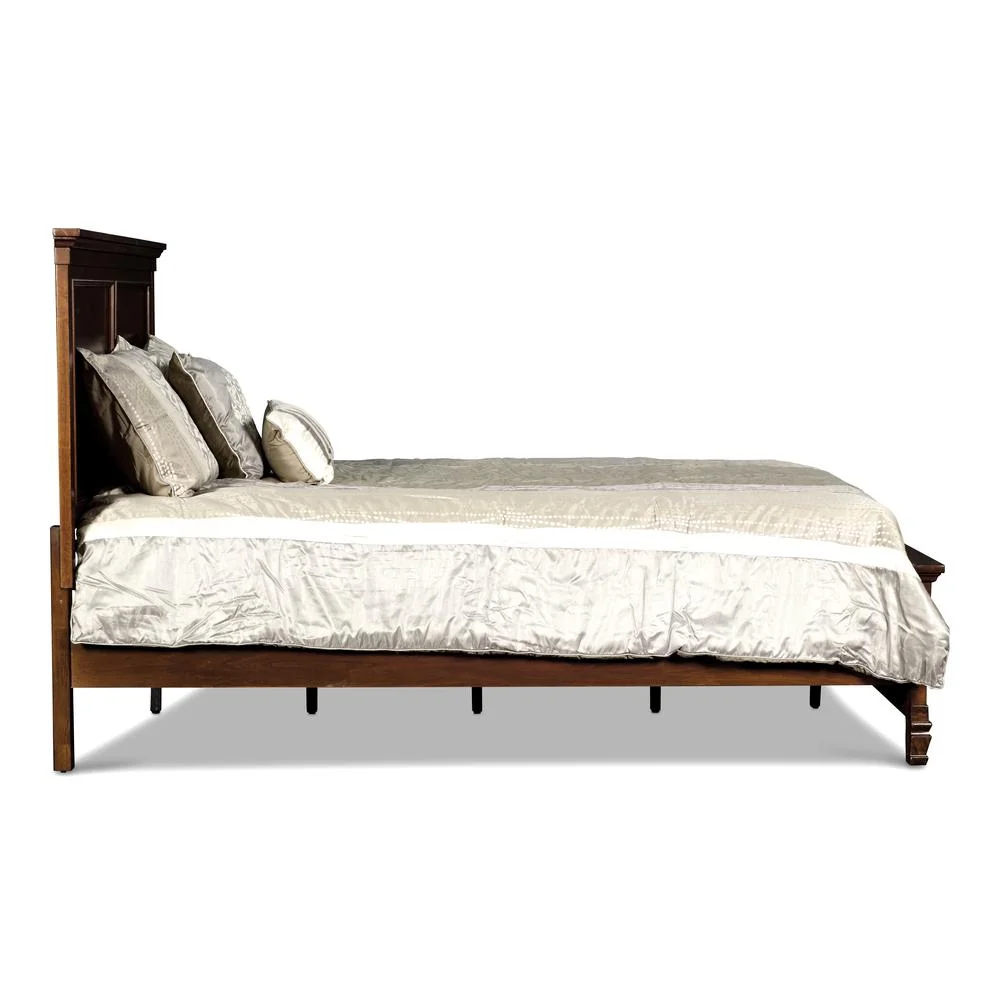 New Classic Furniture Tamarack 5/0 Solid Wood Queen Bed in Burnished Cherry