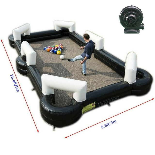 PreAsion Inflatable Foot Pool Table-Football Pool Outdoor Development Training Platform with 16pcs Footballs and Electric Air Pump 110V