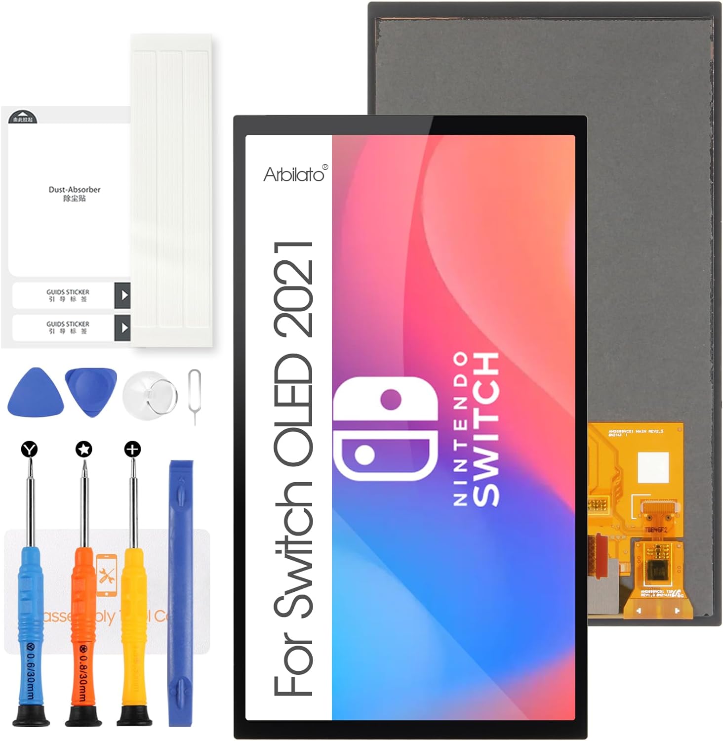 OLED Screen for Nintendo Switch OLED 2021 Screen Replacement for Switch OLED 2021 LCD Display Repair Parts?Black