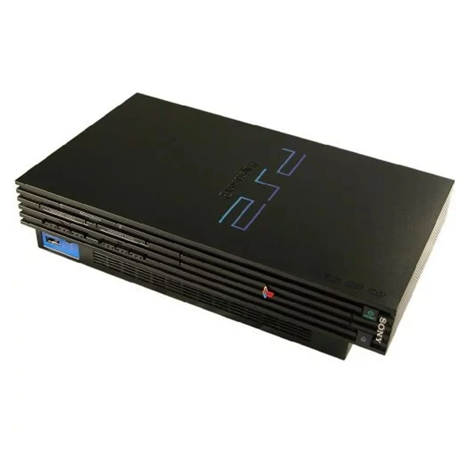 Pre-Owned Sony PlayStation 2 Fat Black Gaming Console With Headset with 2 Controller BOLT AXTION Bundle (Refurbished: Like New)