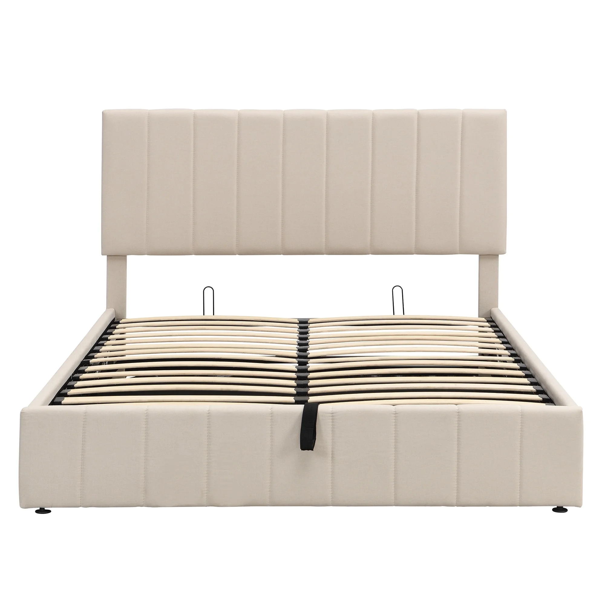 Queen Size Upholstered Platform Bed with Hydraulic Storage