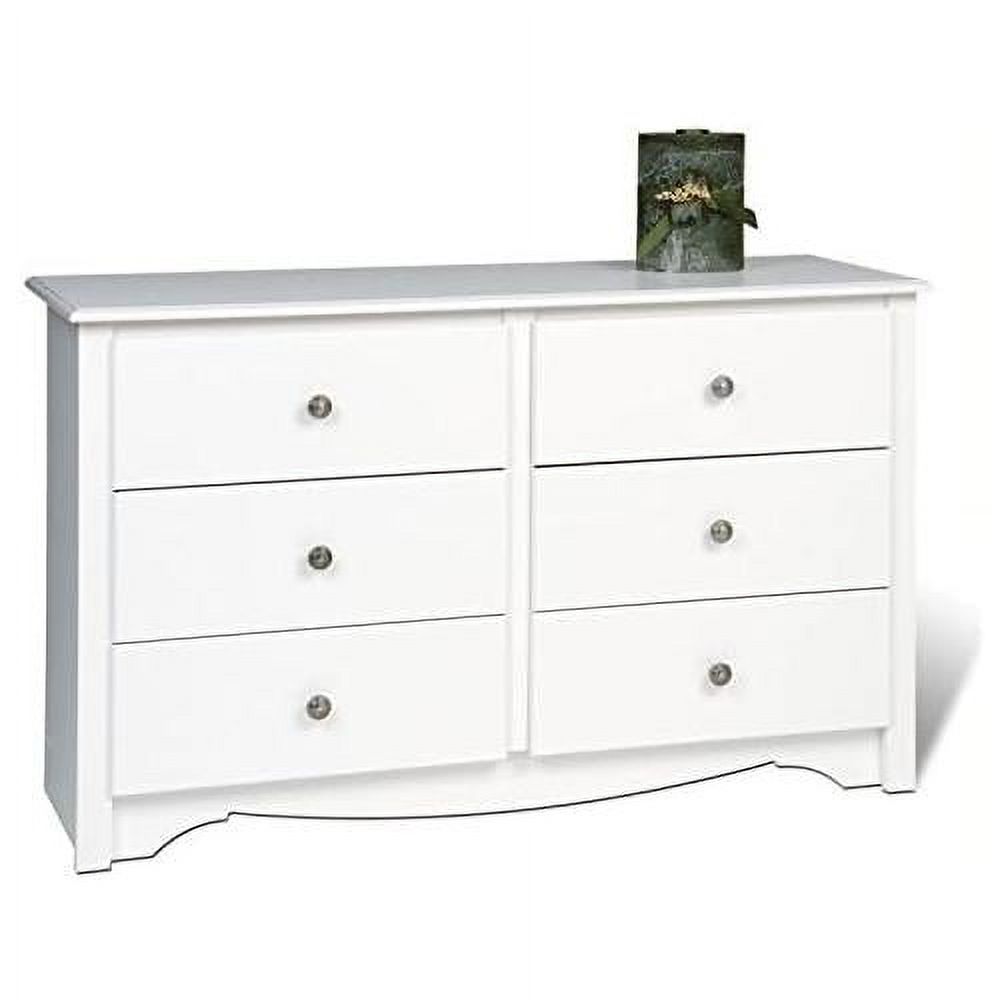 6 Drawer Double Dresser In White