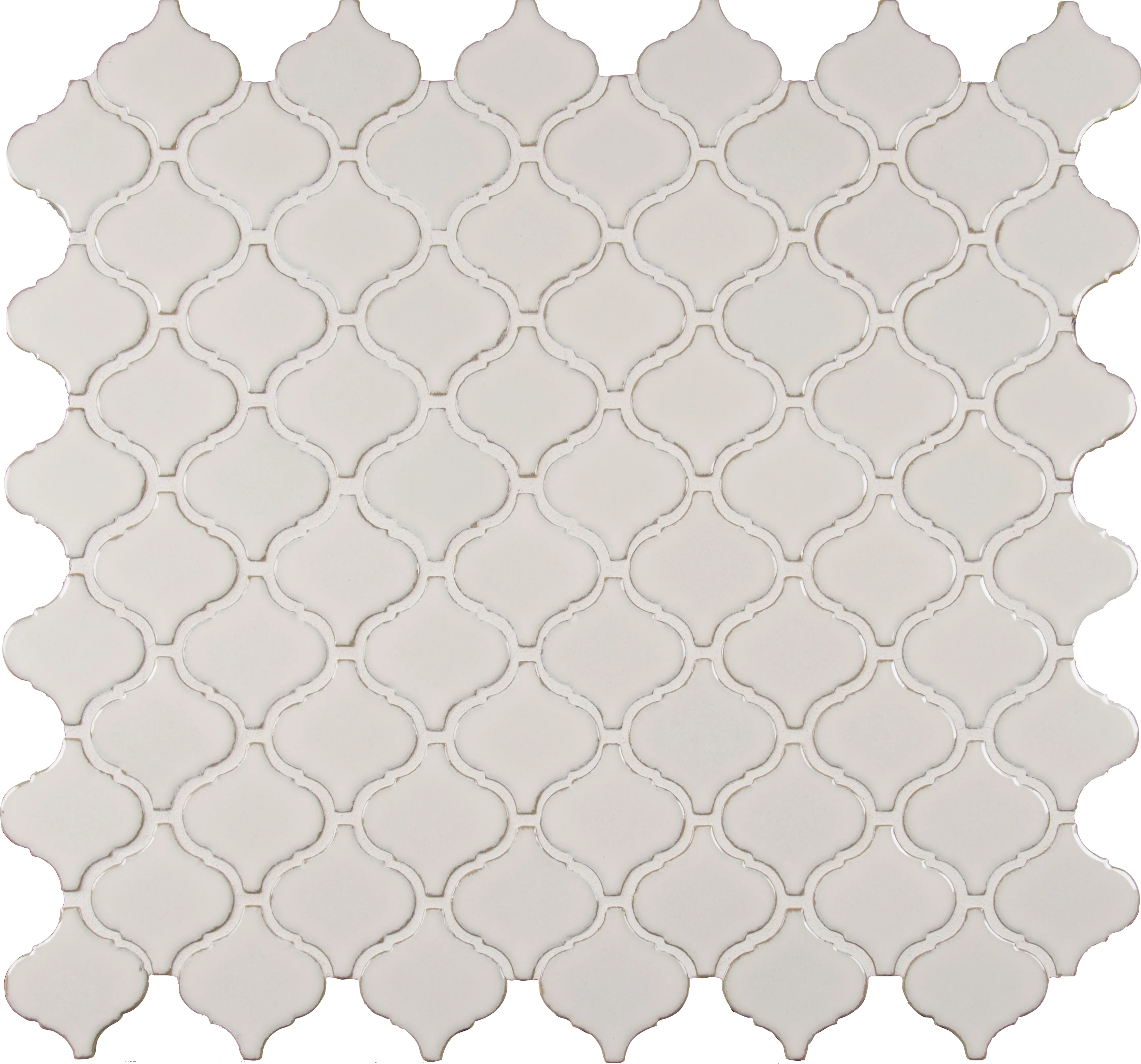 MSI Bianco Arabesque 9.84 in. x 10.63 in. x 6 mm Glazed Ceramic Mesh-Mounted Mosaic Tile (10.95 sq. ft. / case)