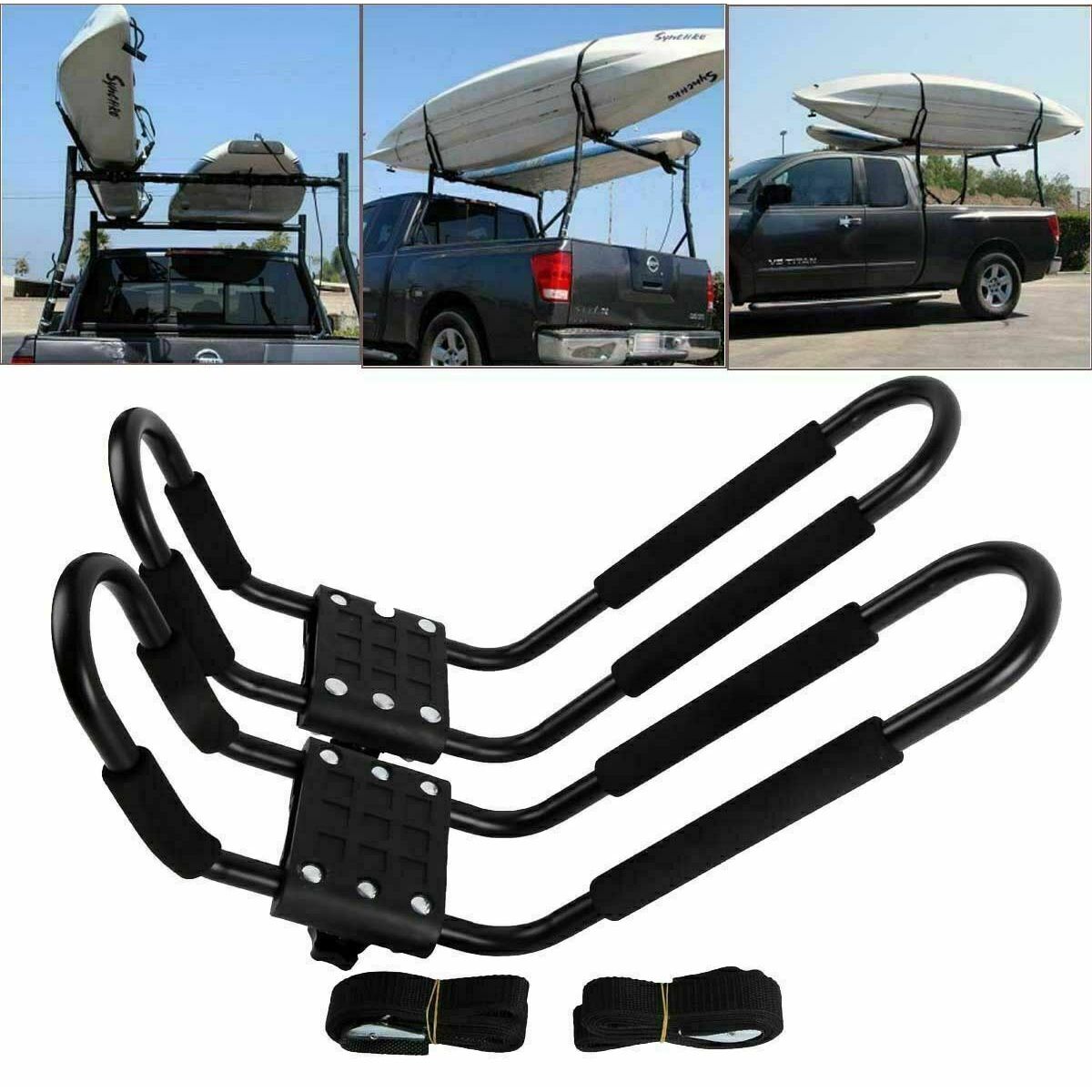 Kayak Roof Rack Canoe Carrier Top J-Bar Mounts for SUV Truck Car Rooftop