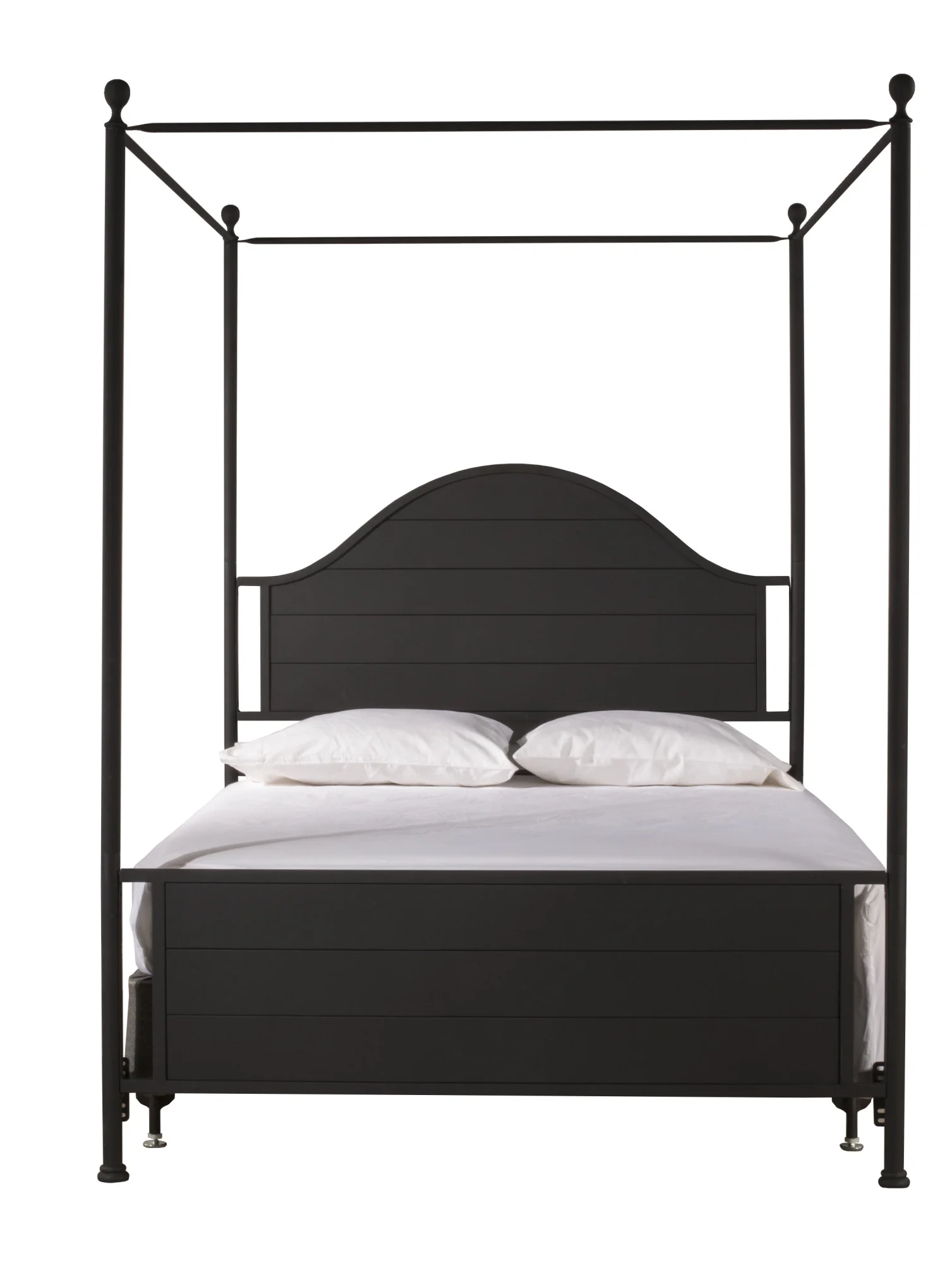 Hillsdale Furniture Cumberland Queen Metal Canopy Bed, Textured Black