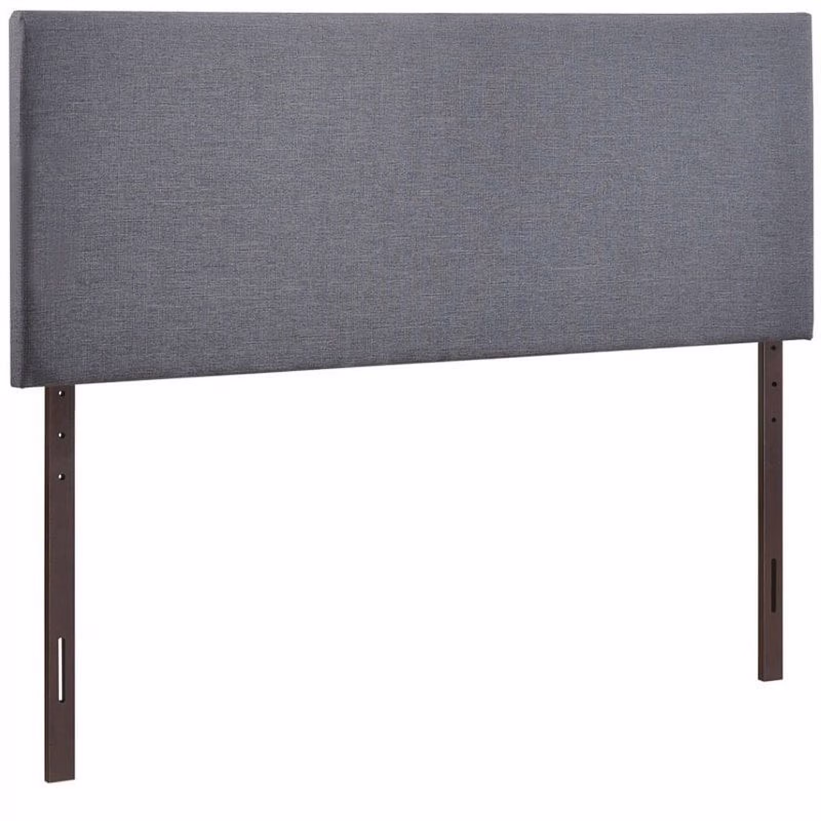 Hawthorne Collections Fabric Upholstered Queen Panel Headboard in Smoke Gray