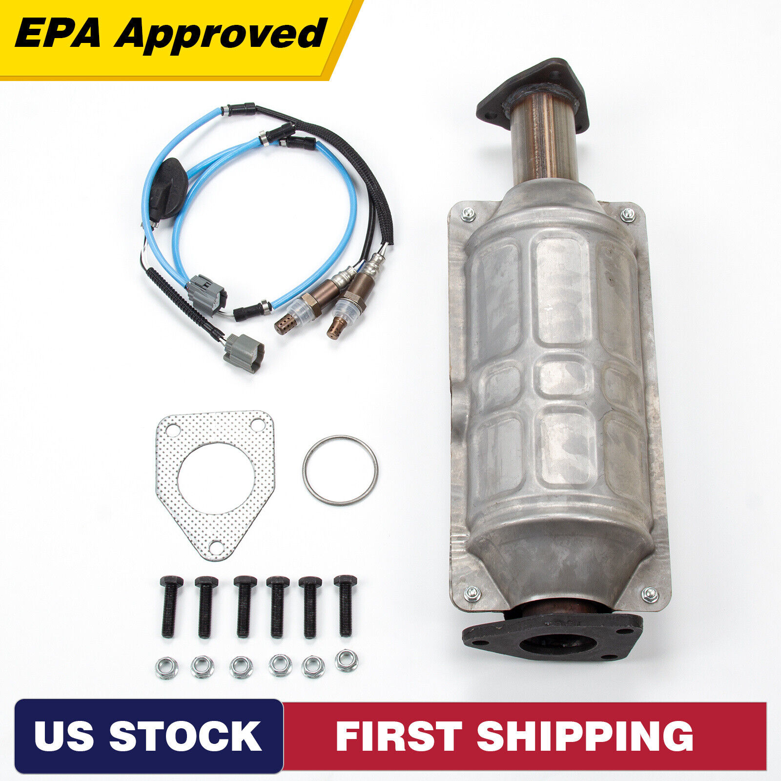 Catalytic Converter w/ Up & Downstream O2 Sensor For 2003-2007 Honda Accord 2.4L