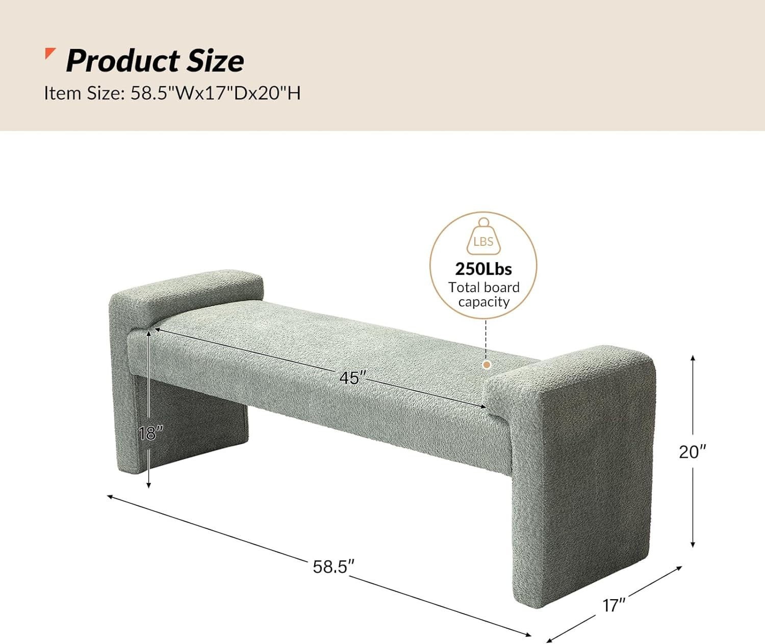 Ed Of Bed Bech, Moder Fabric Upholstered Etryway Bech, Footrest Stool Accet Bech With Solid Wood Frame For Livig Room,Sage