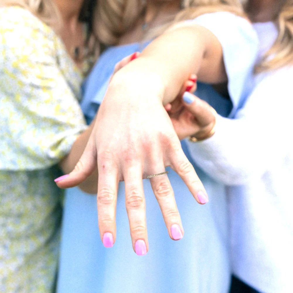 0.29 ct Brilliant Princess Cut Synthetic Yellow Moissanite 14k White Gold Stackable Band SZ 10