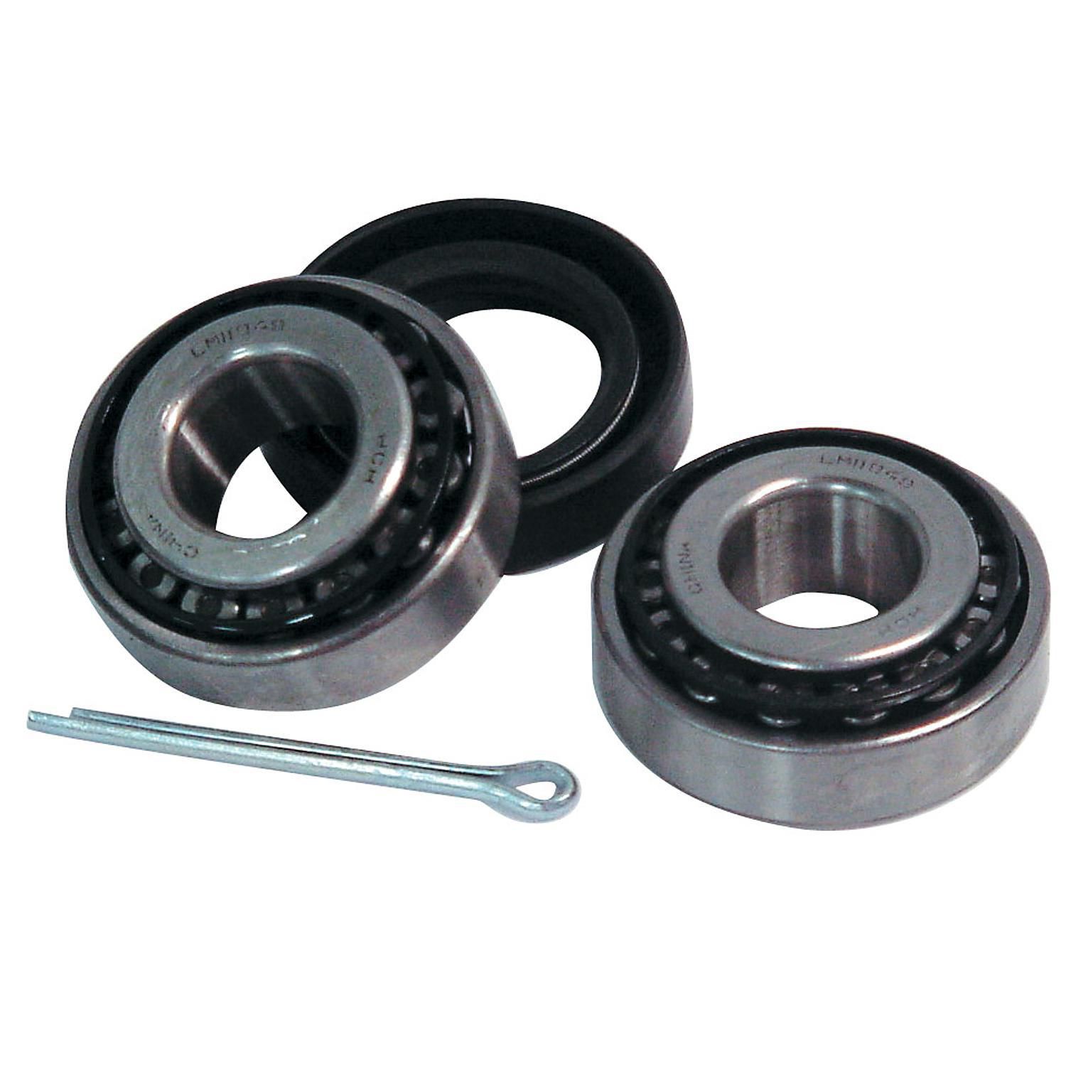 Valmar Marine A4 Wheel Bearing Kit - Contains: 2 bearings(L44643) with races(L44610) - 1 grease seal & cotter pin, 1 kit, sold by kit