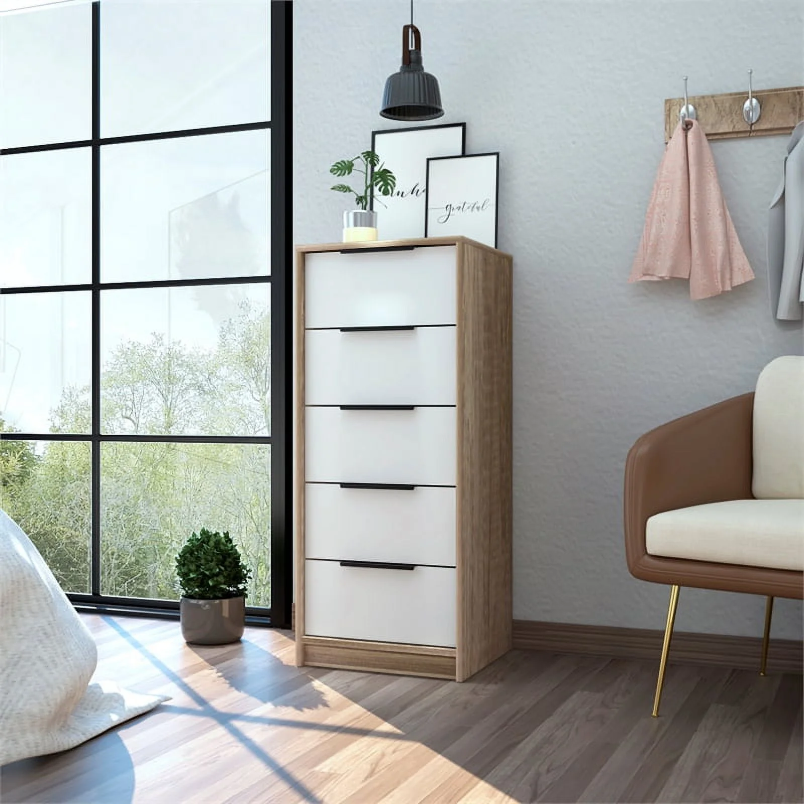 Home Square 2-Piece Set with 3 Drawer Dresser and 5 Drawer Dresser