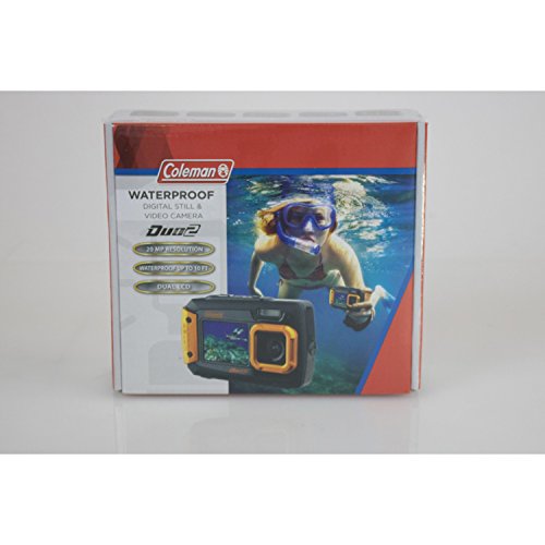 Refurbished Coleman 2V9WP-Y Duo2 Dual-Screen Waterproof 20MP Digital Camera