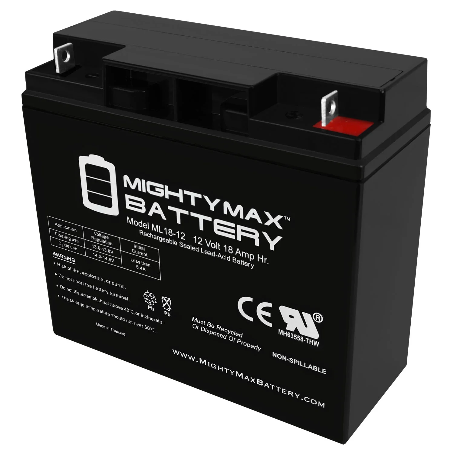 ML18-12 - 12V 18AH BATTERY BLACKDECKER CCM 24V MOWER REPLACEMENT